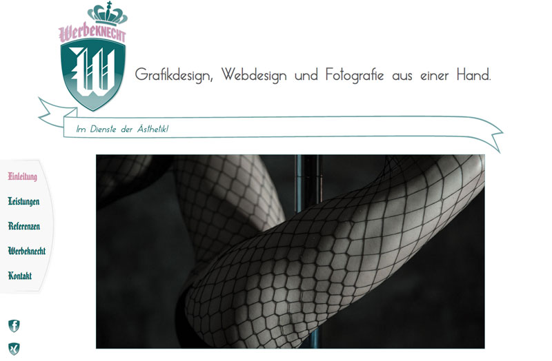 Screenshot der Startseite vom Werbeknecht